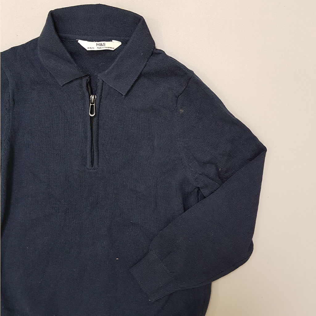 بافت یقه دار پسرانه 29141 سایز 3 تا 9 سال مارک M&S