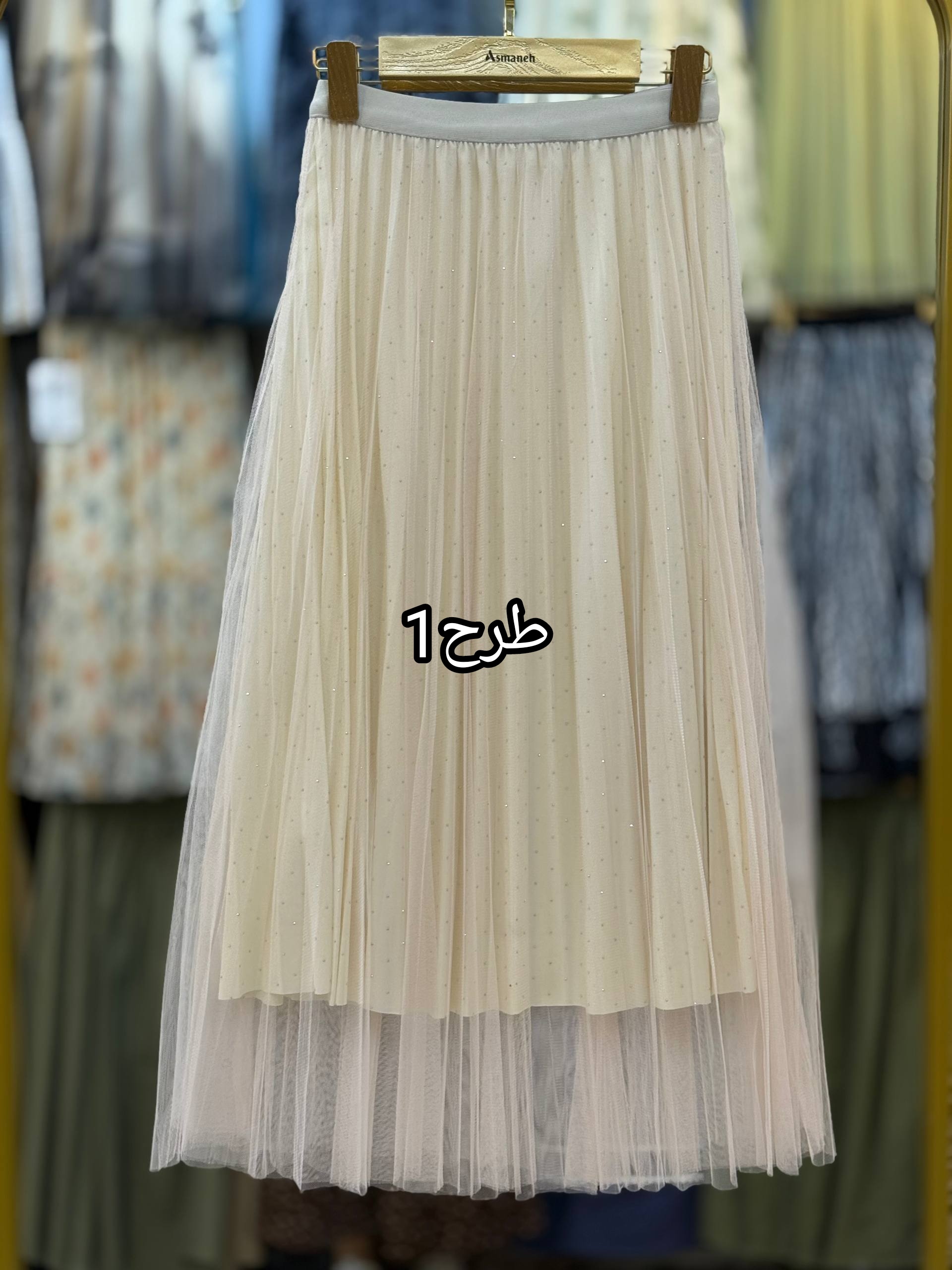 دامن پلیسه نگین دار زنانه کد 418565