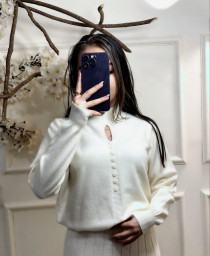 بلوز بافت مجلسی زنانه کد 418602