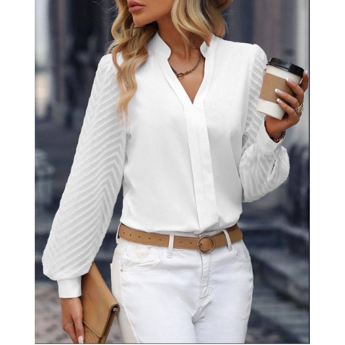 بلوز آستین گیپوری زنانه کد 418648