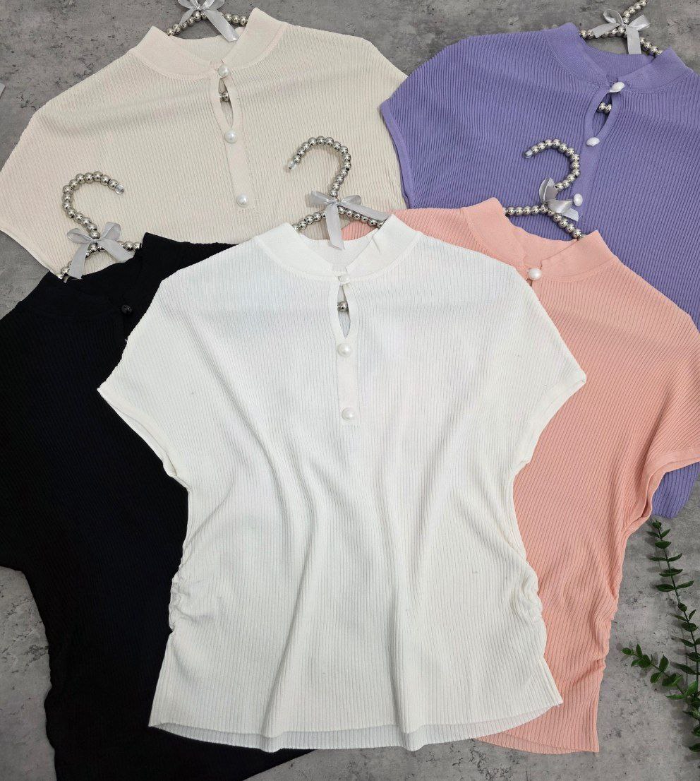 تاپ کریستال آستین کوتاه زنانه کد 418651