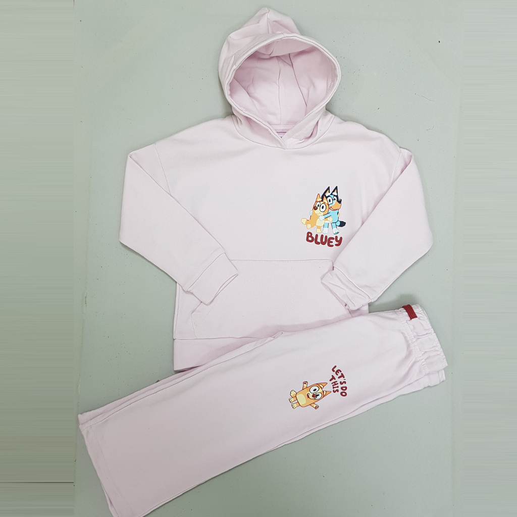 ست هودی و شلوار دخترانه 29603 سایز 2 تا 10 سال کد 1 مارک H&M