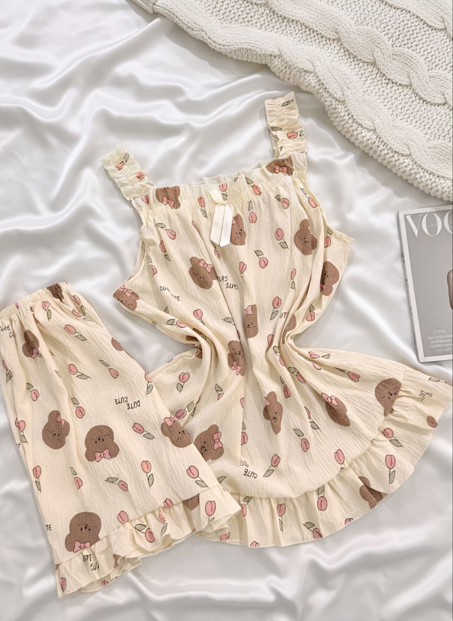 ست دو تیکه موسلین زنانه کد 418728