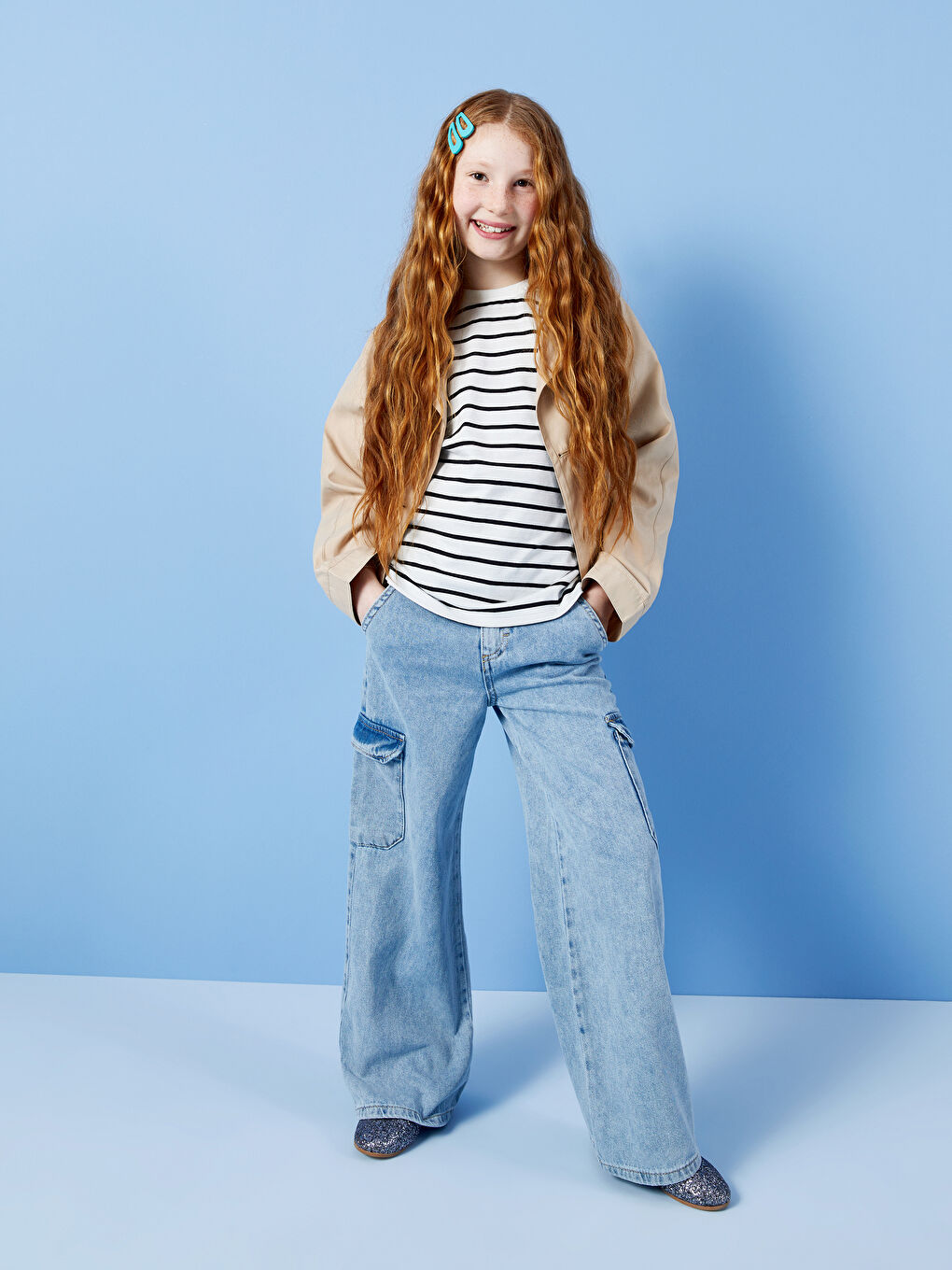 شلوار جینز دخترانه 29614 سایز 5 تا 14 سال مارک LC WAIKIKI