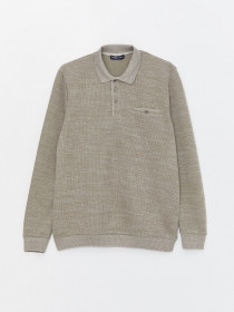 بلوز یقه دار مردانه 29407 مارک LC WALKIKI