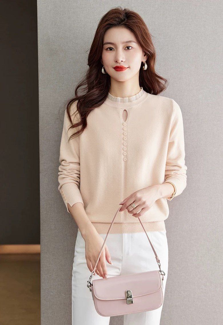 بلوز بافت مجلسی زنانه کد 418752