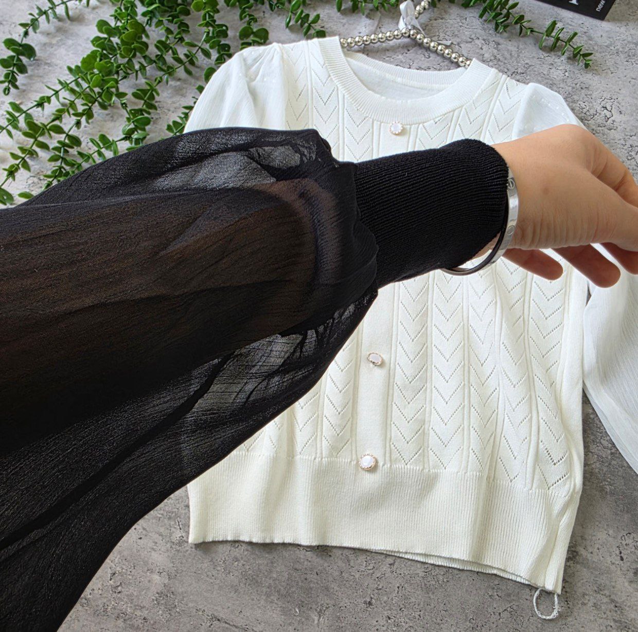 بلوز بافت مجلسی زنانه کد 418755