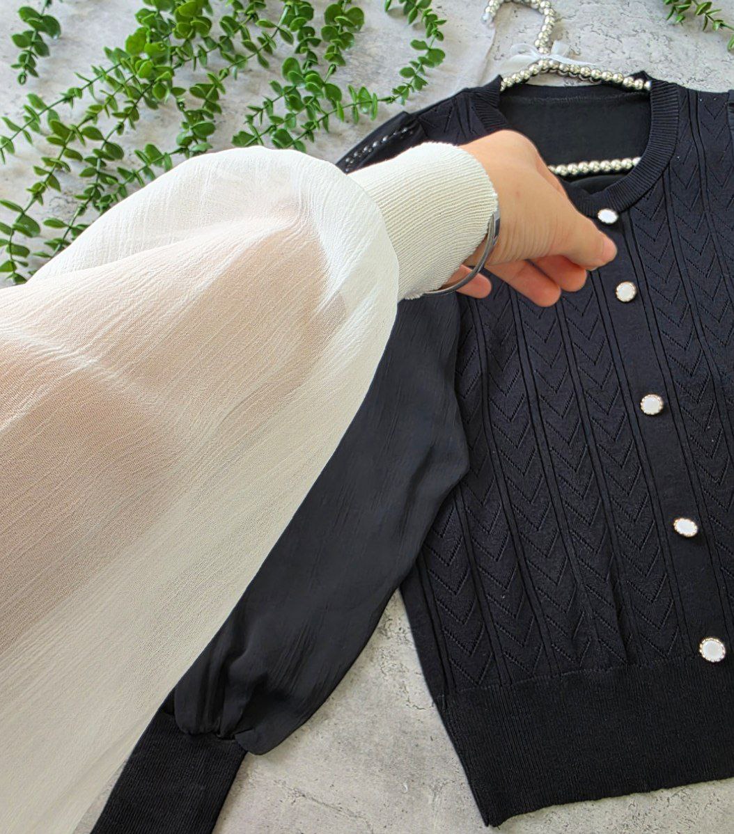 بلوز بافت مجلسی زنانه کد 418755