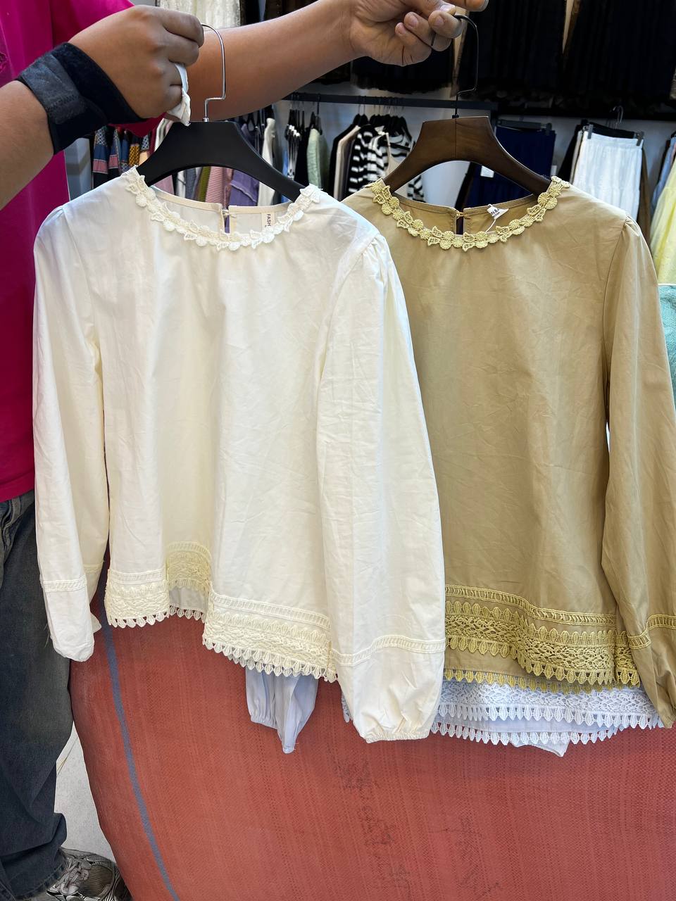 شومیز نخ کتان زنانه کد 418759