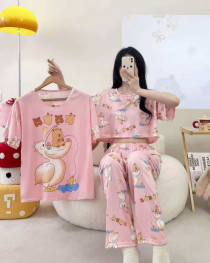 ست سه تیکه تیشرت کراپ شلوار دخترانه کد 418776