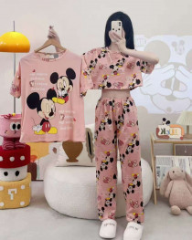 ست سه تیکه تیشرت کراپ شلوار دخترانه کد 418778