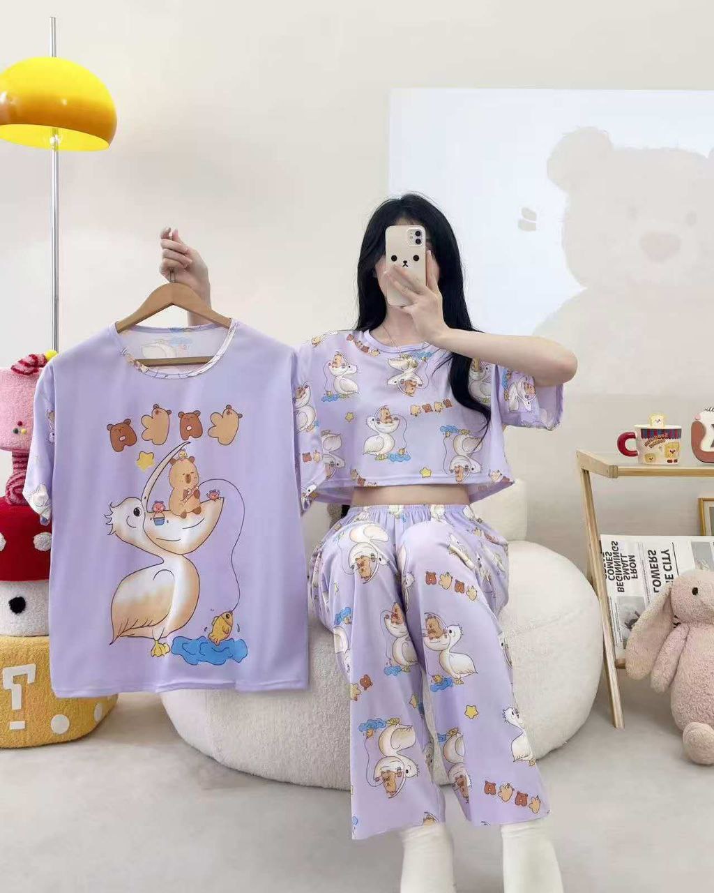 ست سه تیکه تیشرت کراپ شلوار دخترانه کد 418787