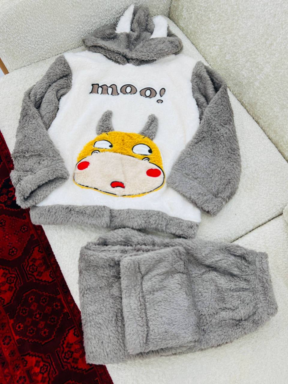 ست تدی پتویی طرح گاوی دخترانه کد 418814