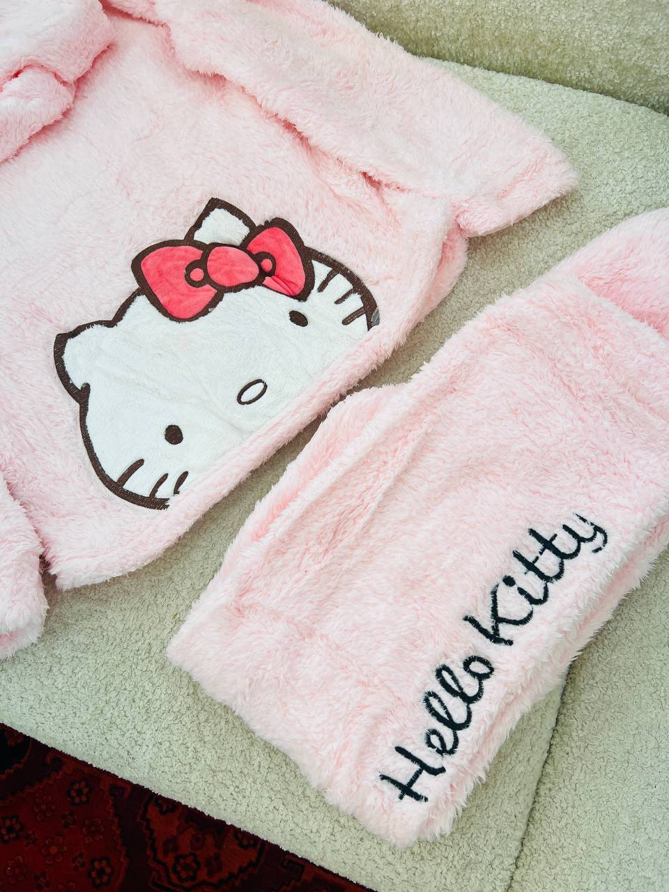 ست تدی گرم بالا طرح هلو کیتی دخترانه کد 418815