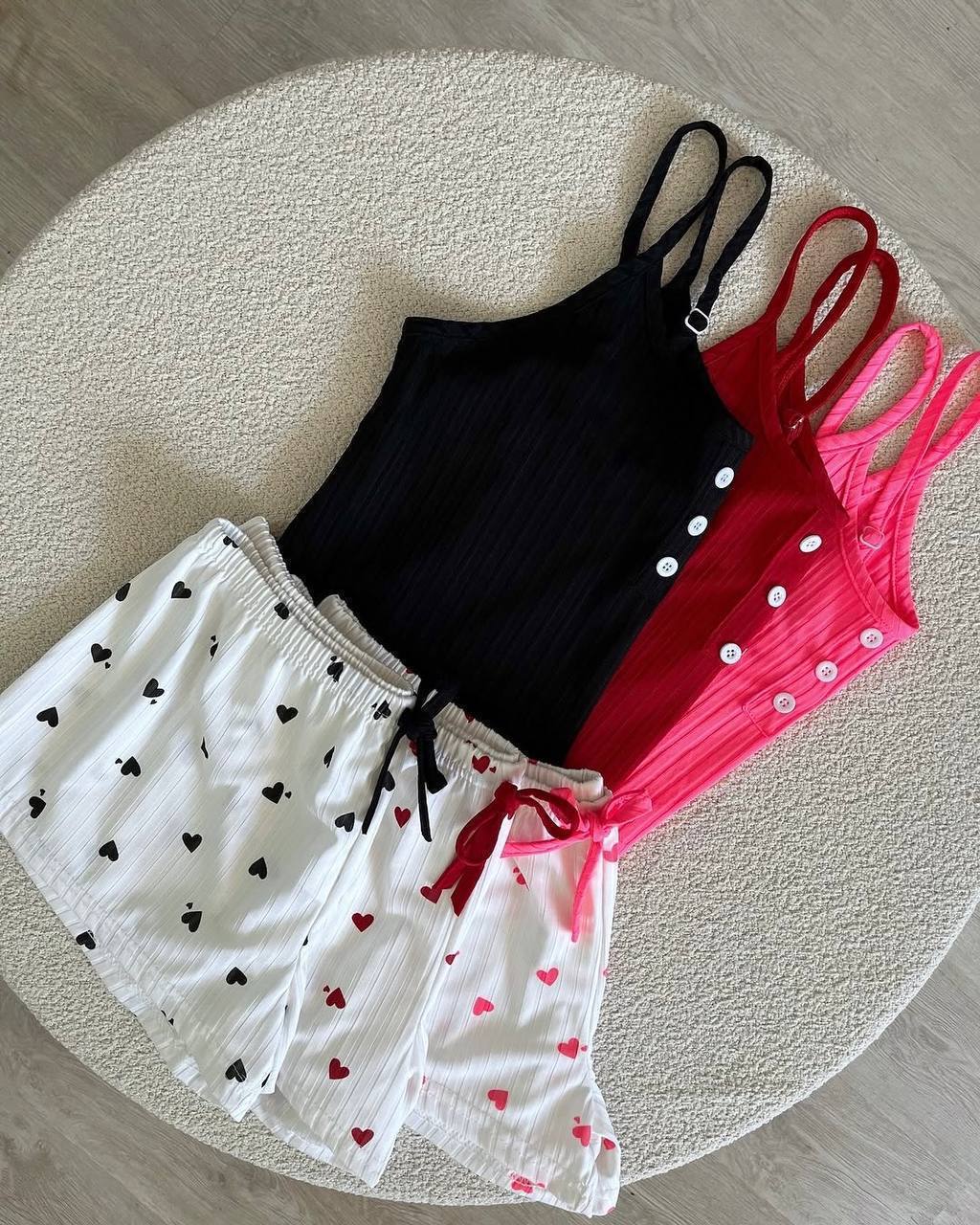 ست دو تیکه کراپی قلبی زنانه کد 418824