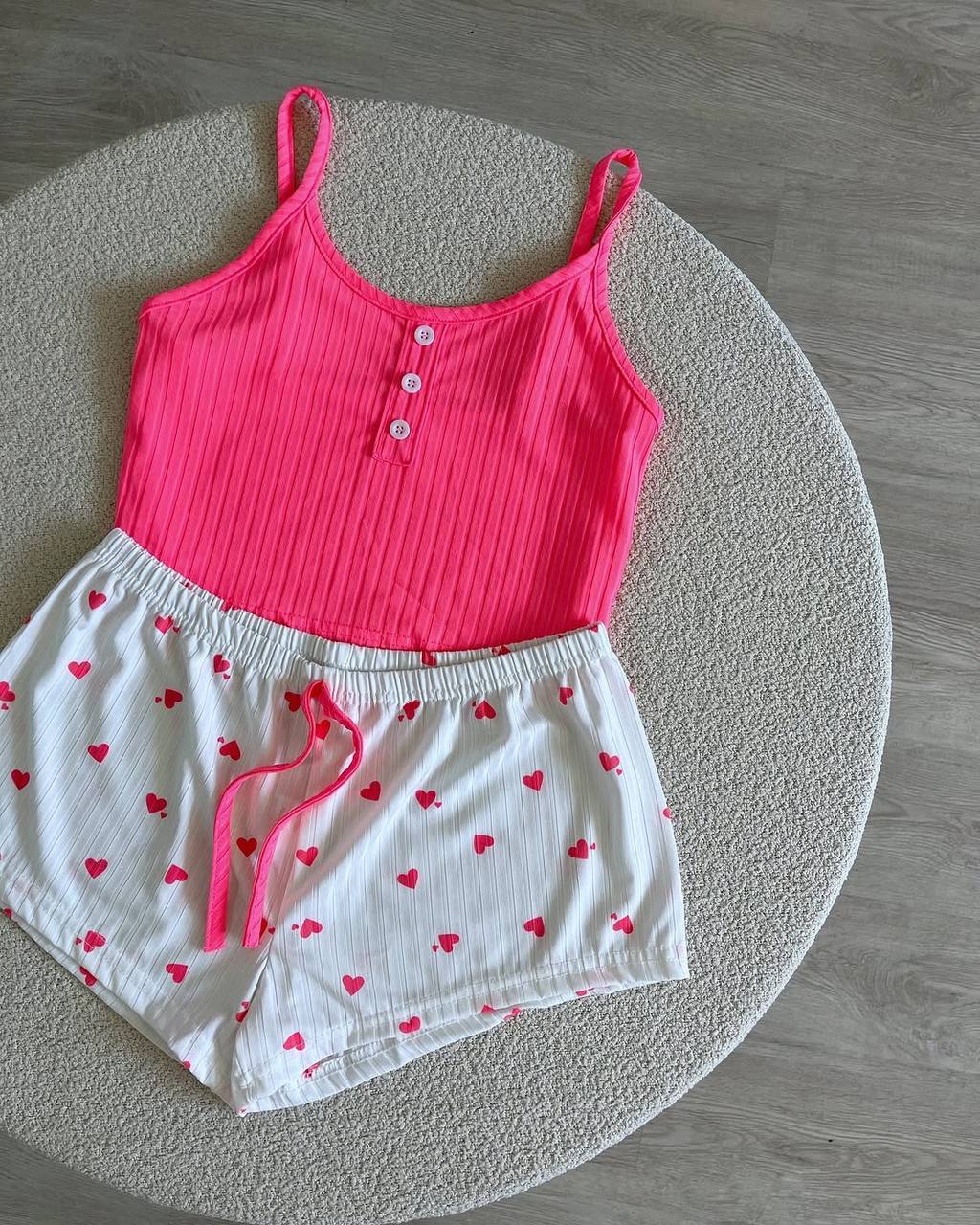 ست دو تیکه کراپی قلبی زنانه کد 418824