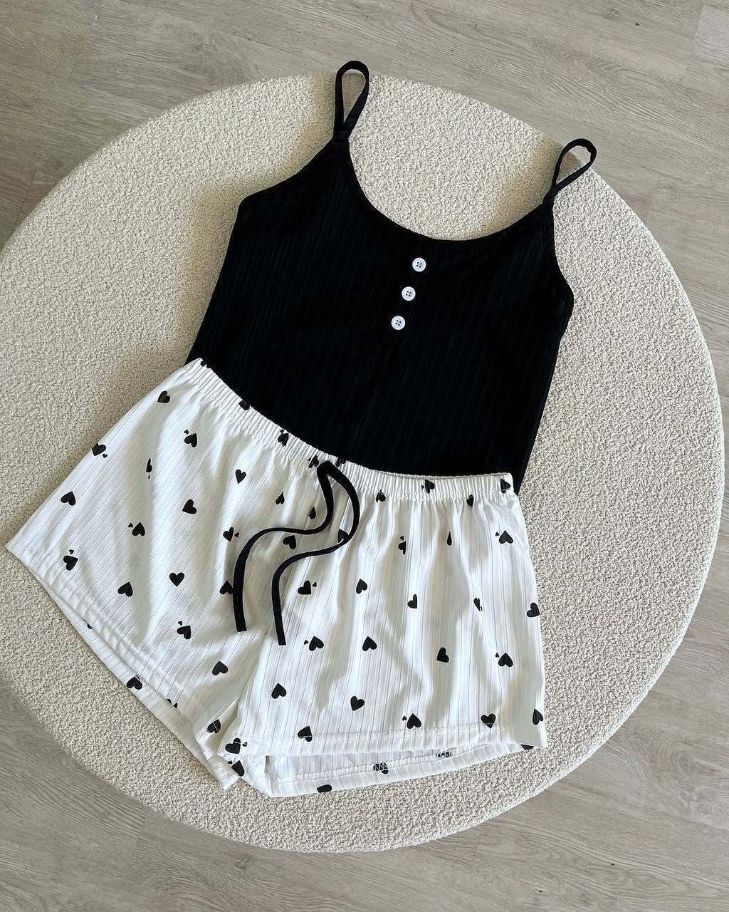 ست دو تیکه کراپی قلبی زنانه کد 418824