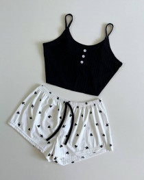 ست دو تیکه کراپی قلبی زنانه کد 418824