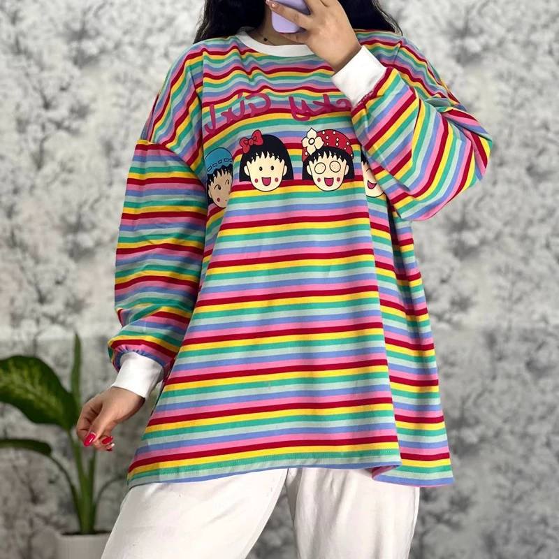 دورس قواره دار رنگین کمانی زنانه کد 418827