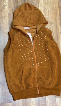 جلیقه تدی کلاهدار زنانه کد 418829