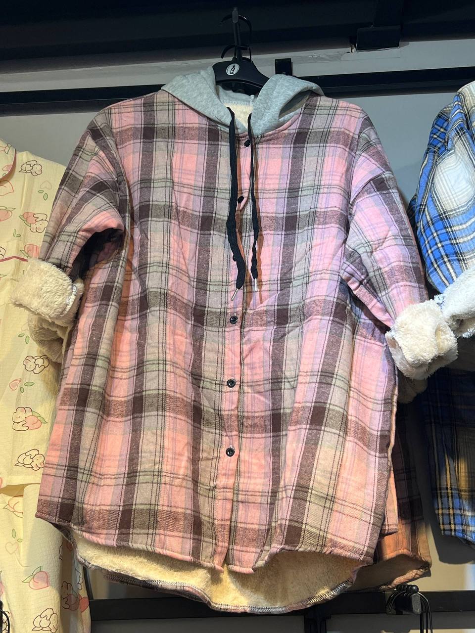 شومیز چهارخونه داخل خز زنانه کد 418838