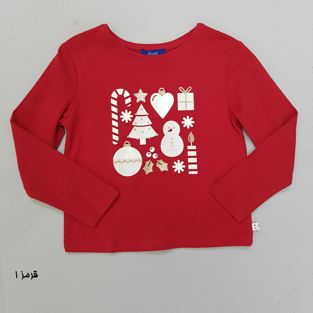 بلوز دخترانه 29963 سایز 3 تا 12 سال مارک OKAIDI   *