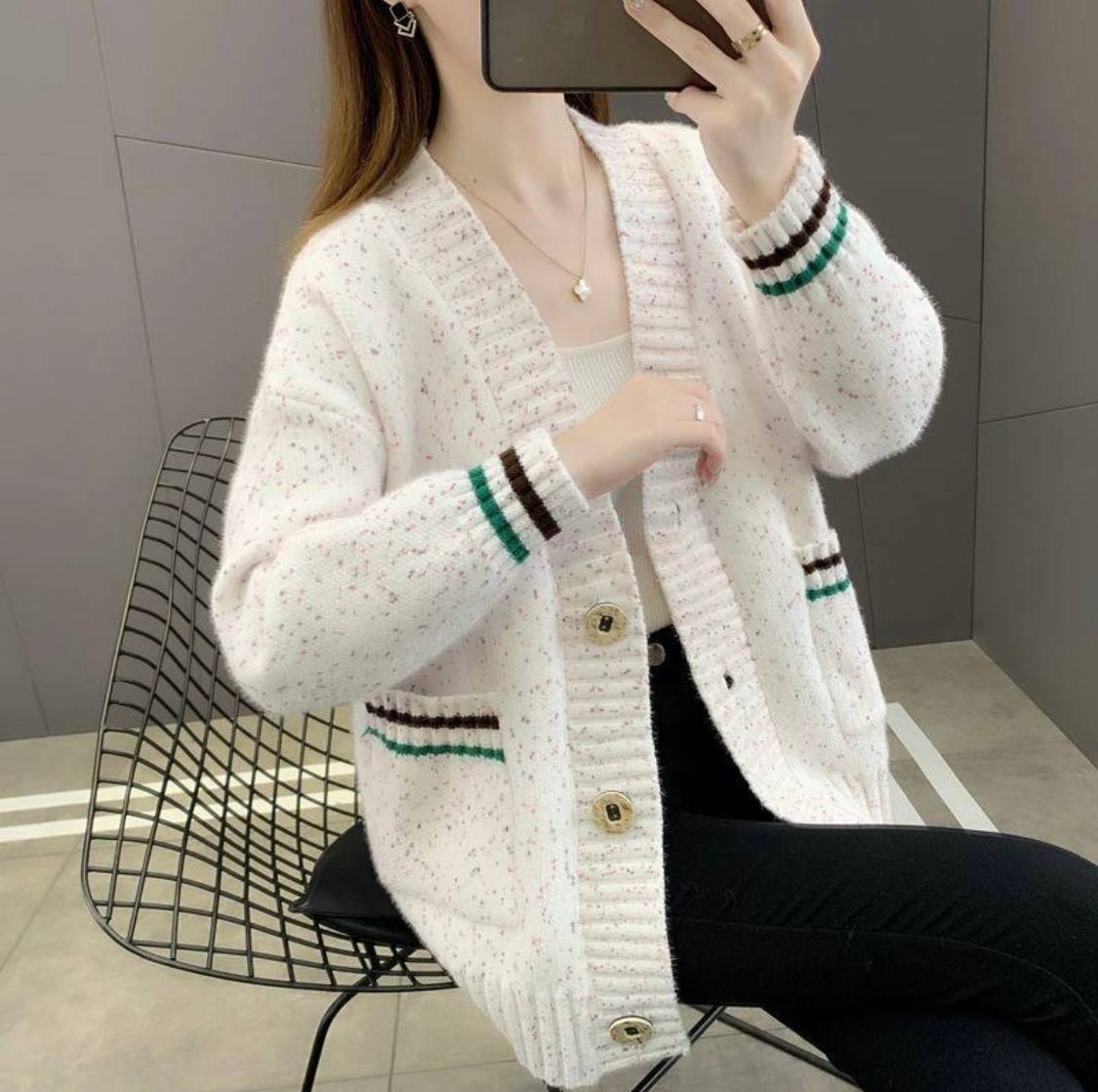 مانتو بافت زنانه کد 418852