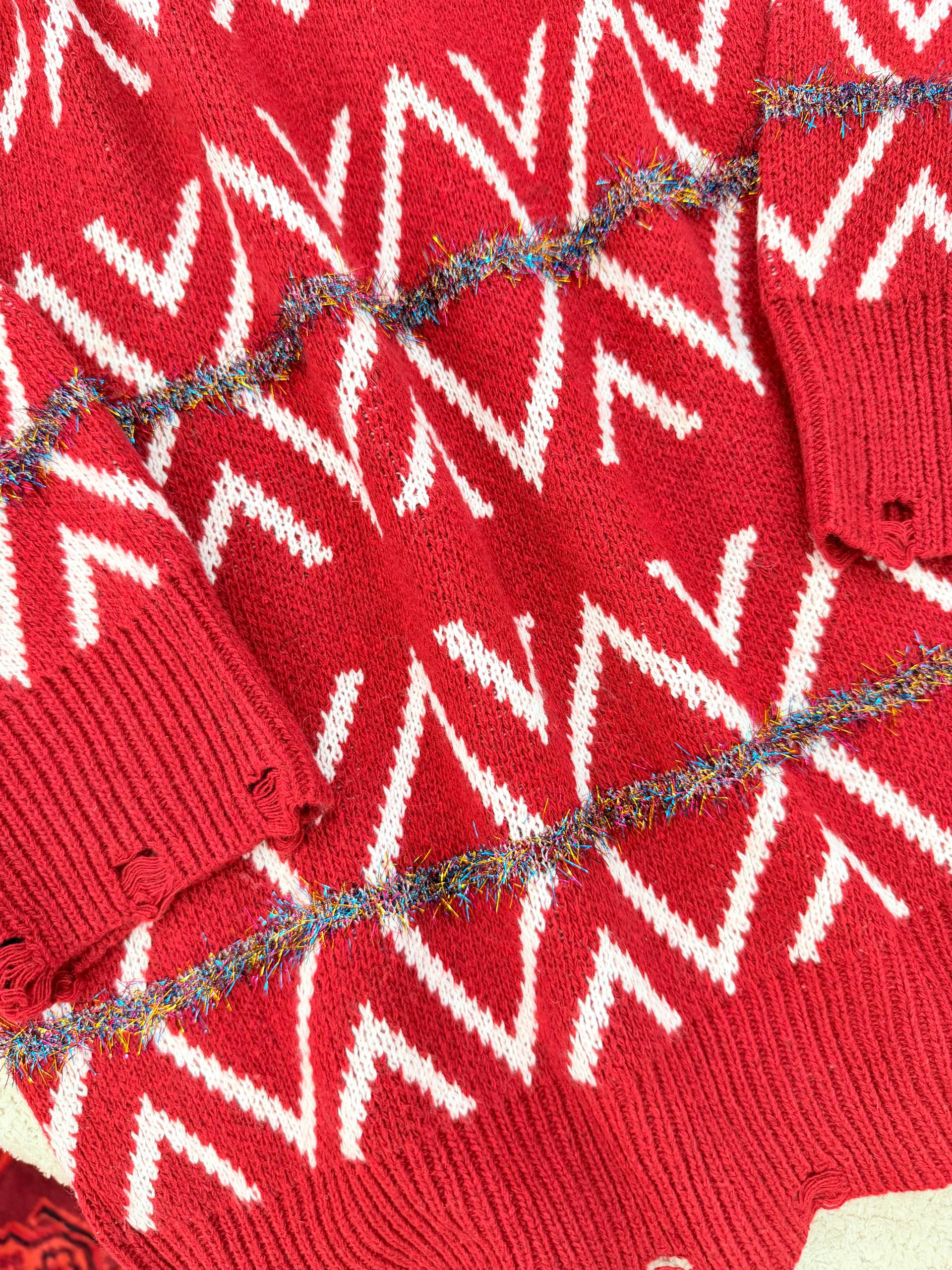 بافت کریسمسی بلند زنانه کد 418855