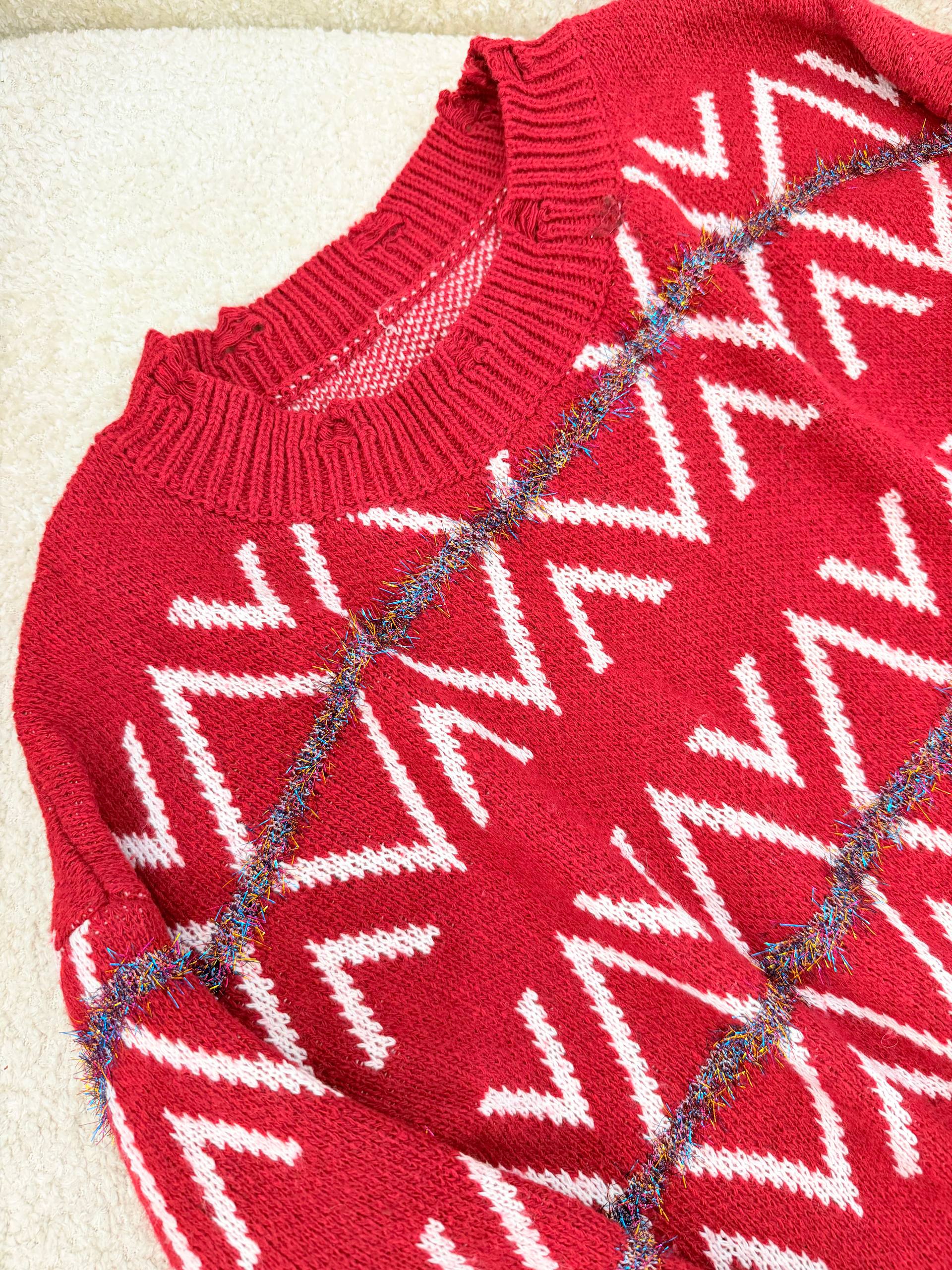 بافت کریسمسی بلند زنانه کد 418855