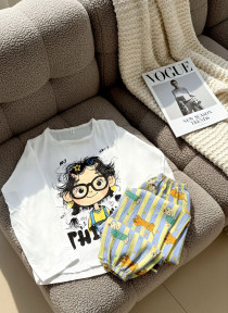 ست دو تیکه نخ کریشه آستین بلند دخترانه کد 418870