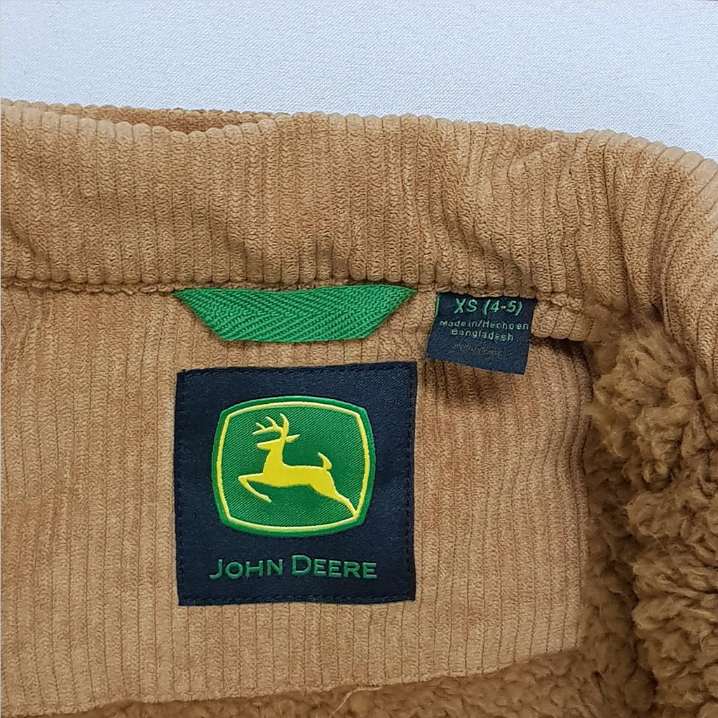 کاپشن مخمل پسرانه 30053 سایز 4 تا 16 سال مارک JOHN DEERE