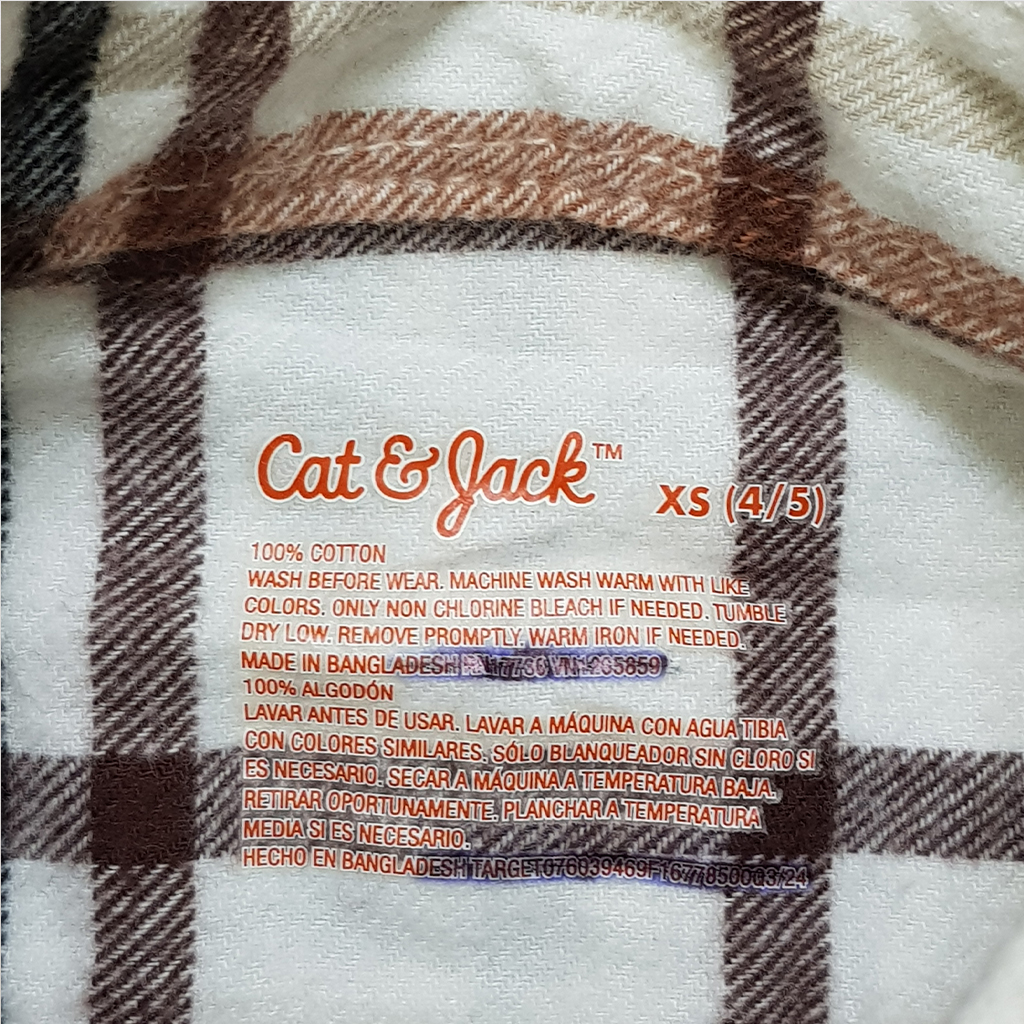پیراهن پسرانه 30054 سایز 4 تا 8 سال کد 2 مارک Cat&Jack