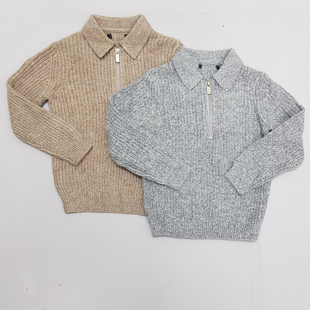 بافت یقه دار نیم زیپ پسرانه 30135 سایز 12 ماه تا 16 سال مارک NEXT