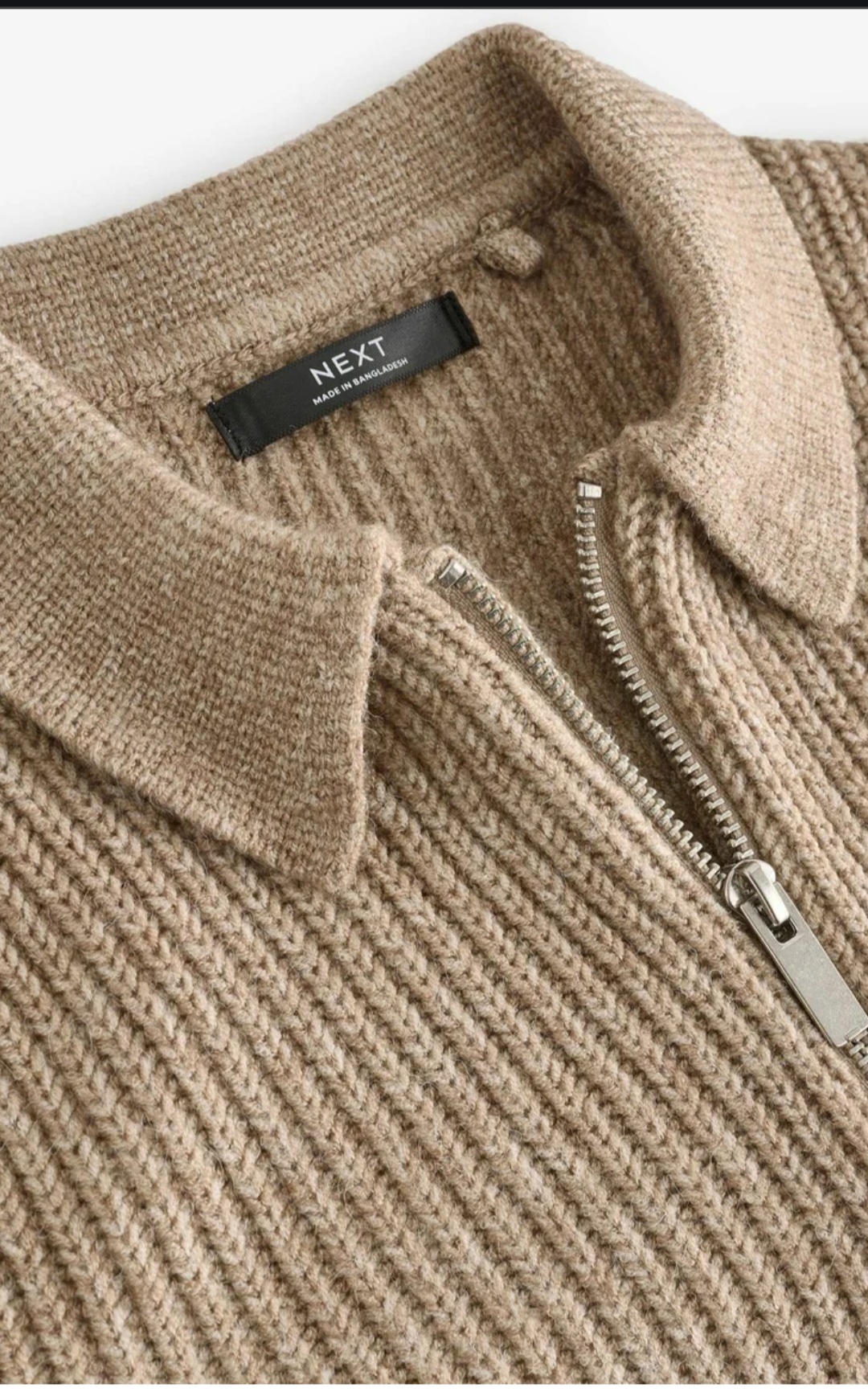 بافت یقه دار نیم زیپ پسرانه 30135 سایز 12 ماه تا 16 سال مارک NEXT