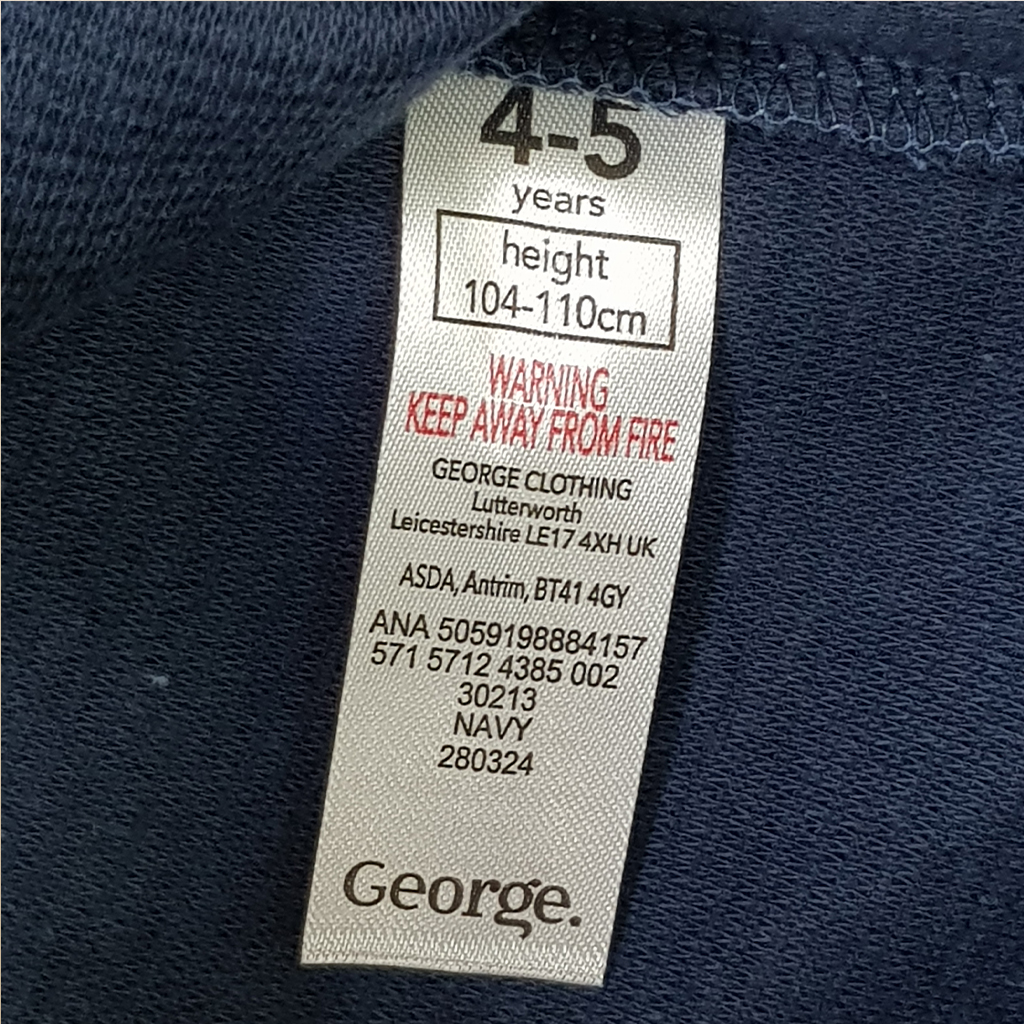 ست پلیور نیم زیپ و شلوار پسرانه 30189 سایز 2 تا 14 سال مارک George