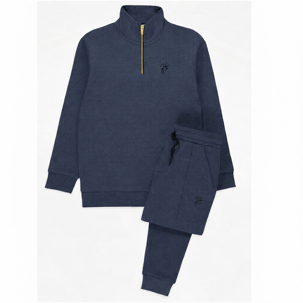 ست پلیور نیم زیپ و شلوار پسرانه 30189 سایز 2 تا 14 سال مارک George