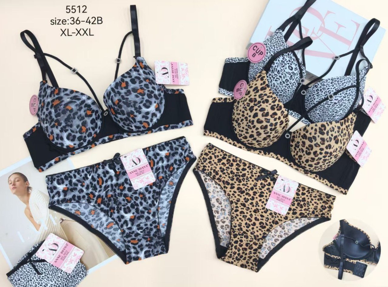 ست اروپایی پلنگی هارنس دار زنانه کد 419020