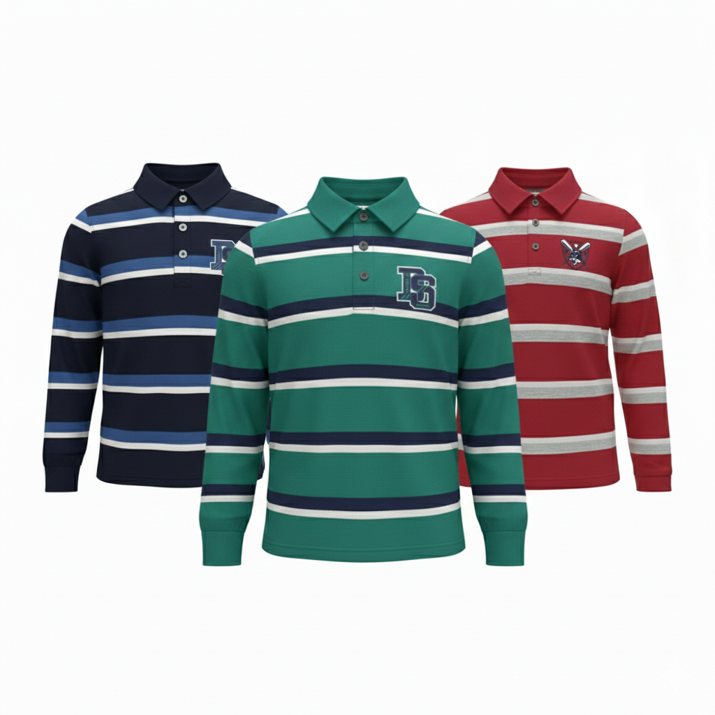 بلوز یقه دار پسرانه 29986 سایز 5 تا 14 سال مارک Inextenso   *