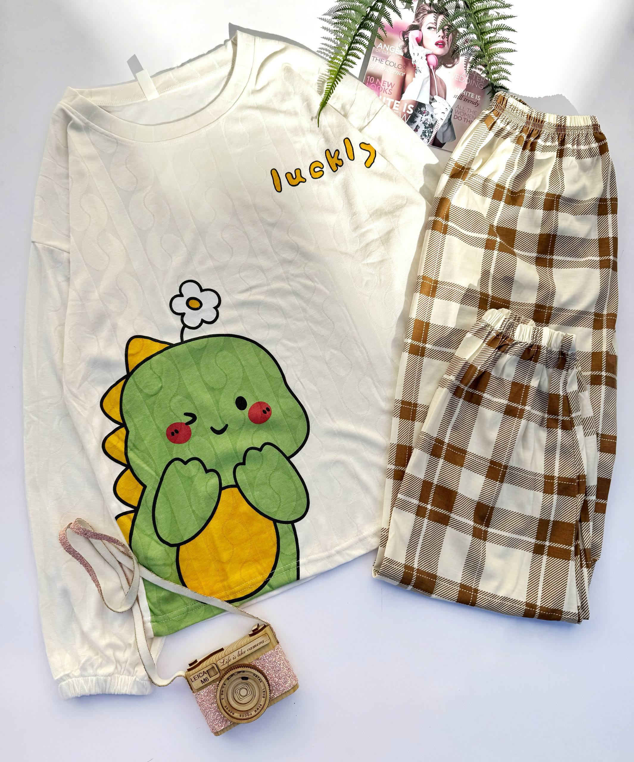 ست دو تیکه نخی دخترانه کد 419078