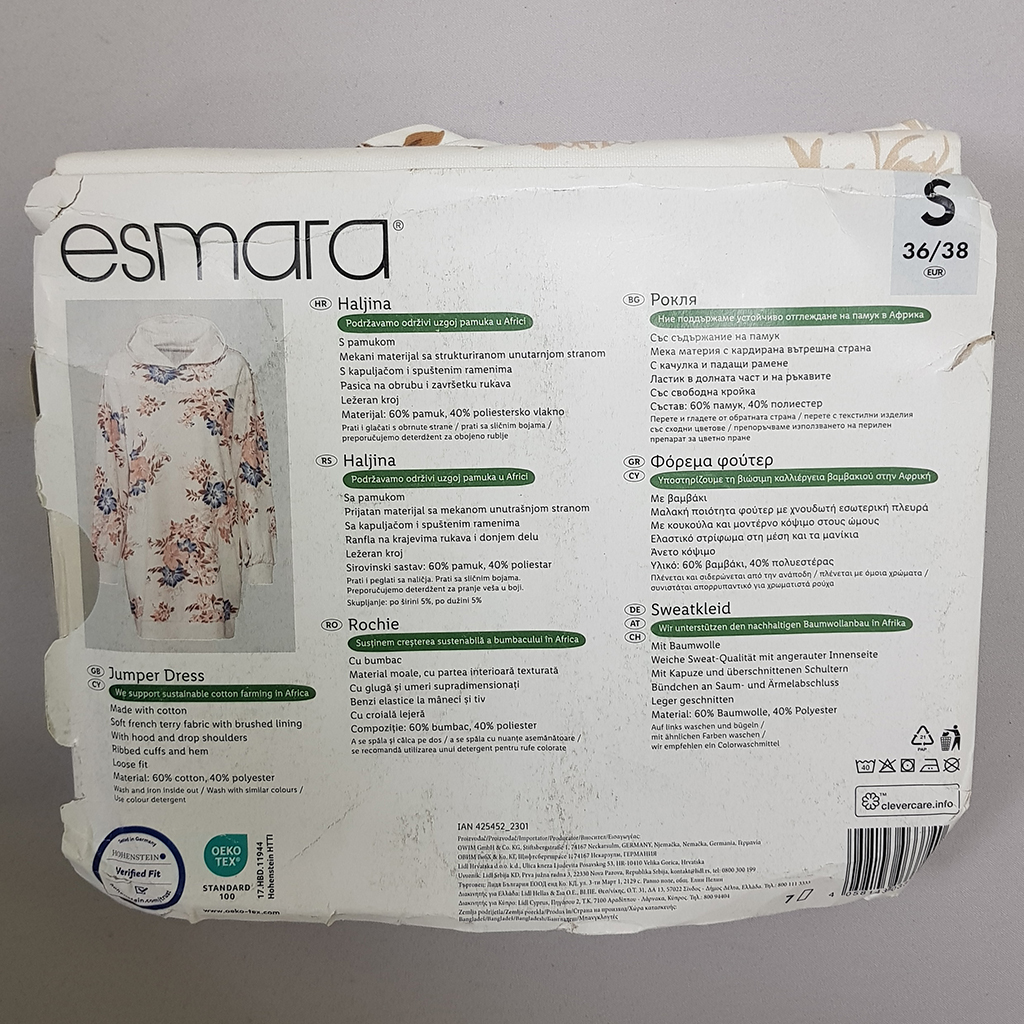 هودی بلند زنانه 30293 مارک Esmara