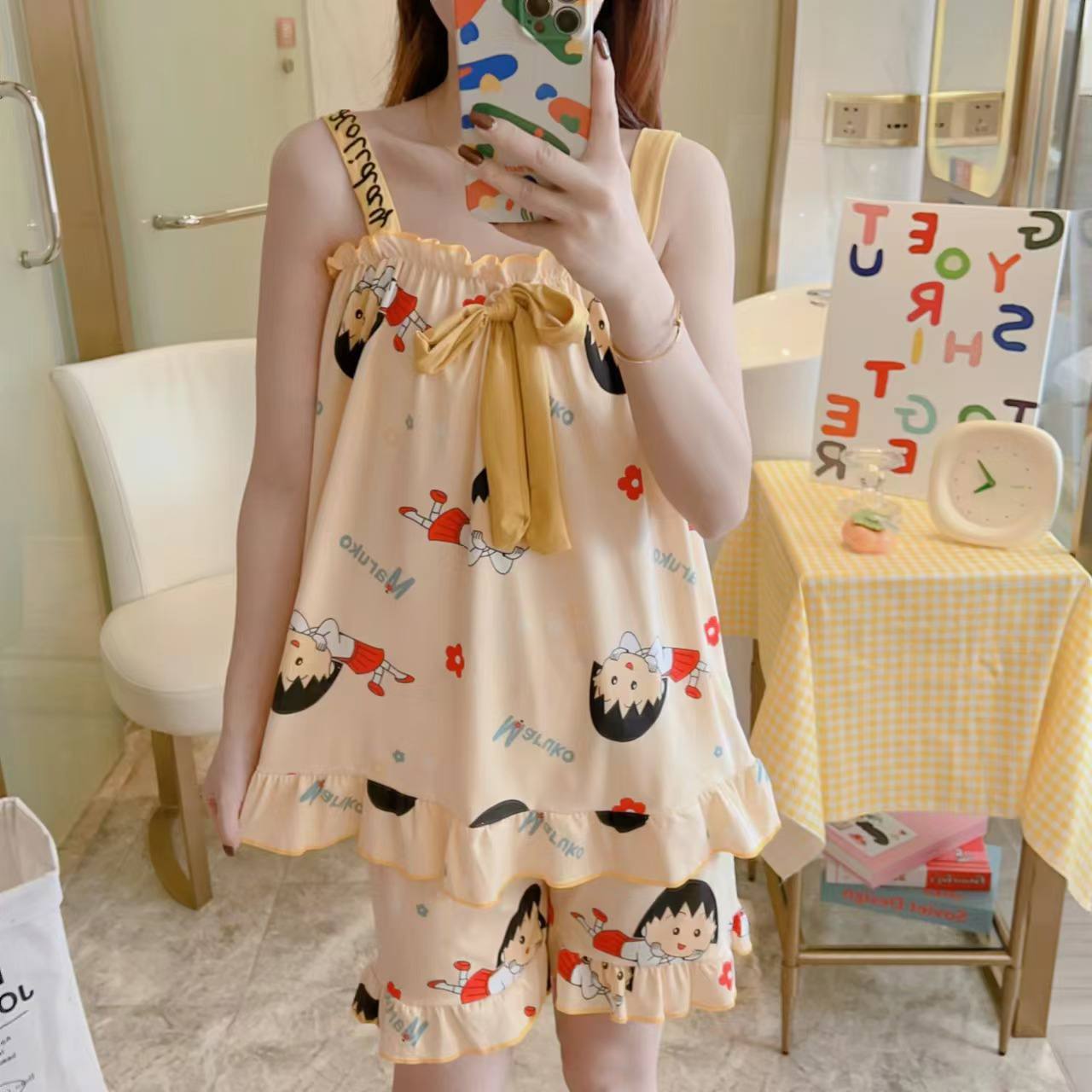 ست دو تیکه نخی زنانه کد 419178