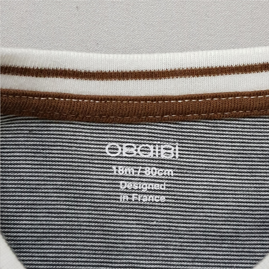 بلوز پسرانه 28460 سایز 12 تا 36 ماه کد 15 مارک Obaibi