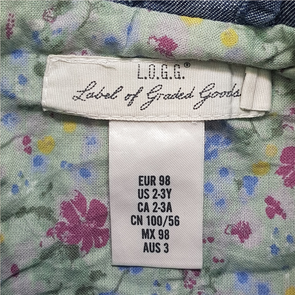 مانتو جینز دخترانه 33444 سایز 1.5 تا 10 سال مارک H&M   *