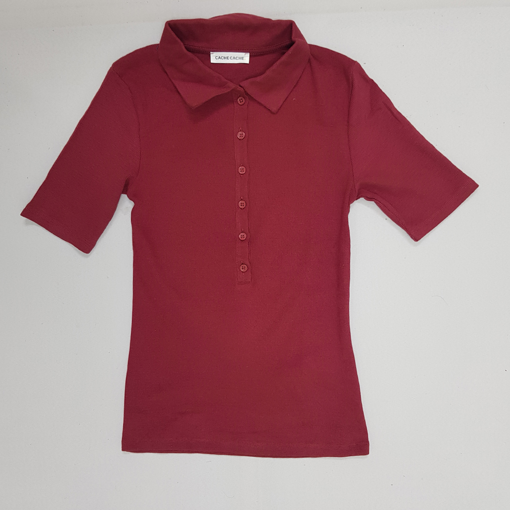 تی شرت یقه دار زنانه 30371 مارک Cache Cache