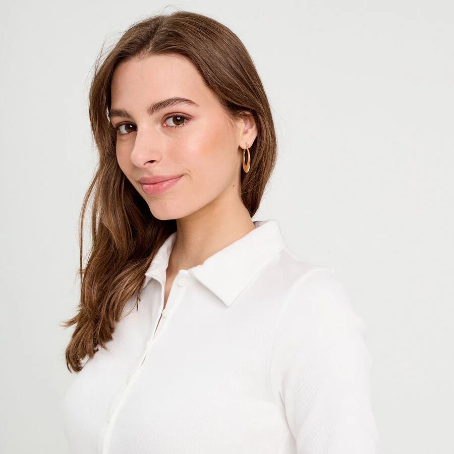 تی شرت یقه دار زنانه 30371 مارک Cache Cache