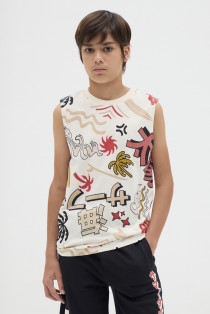 تی شرت استین حلقه ای 30508 سایز 9 تا 15 سال مارک OVS   *