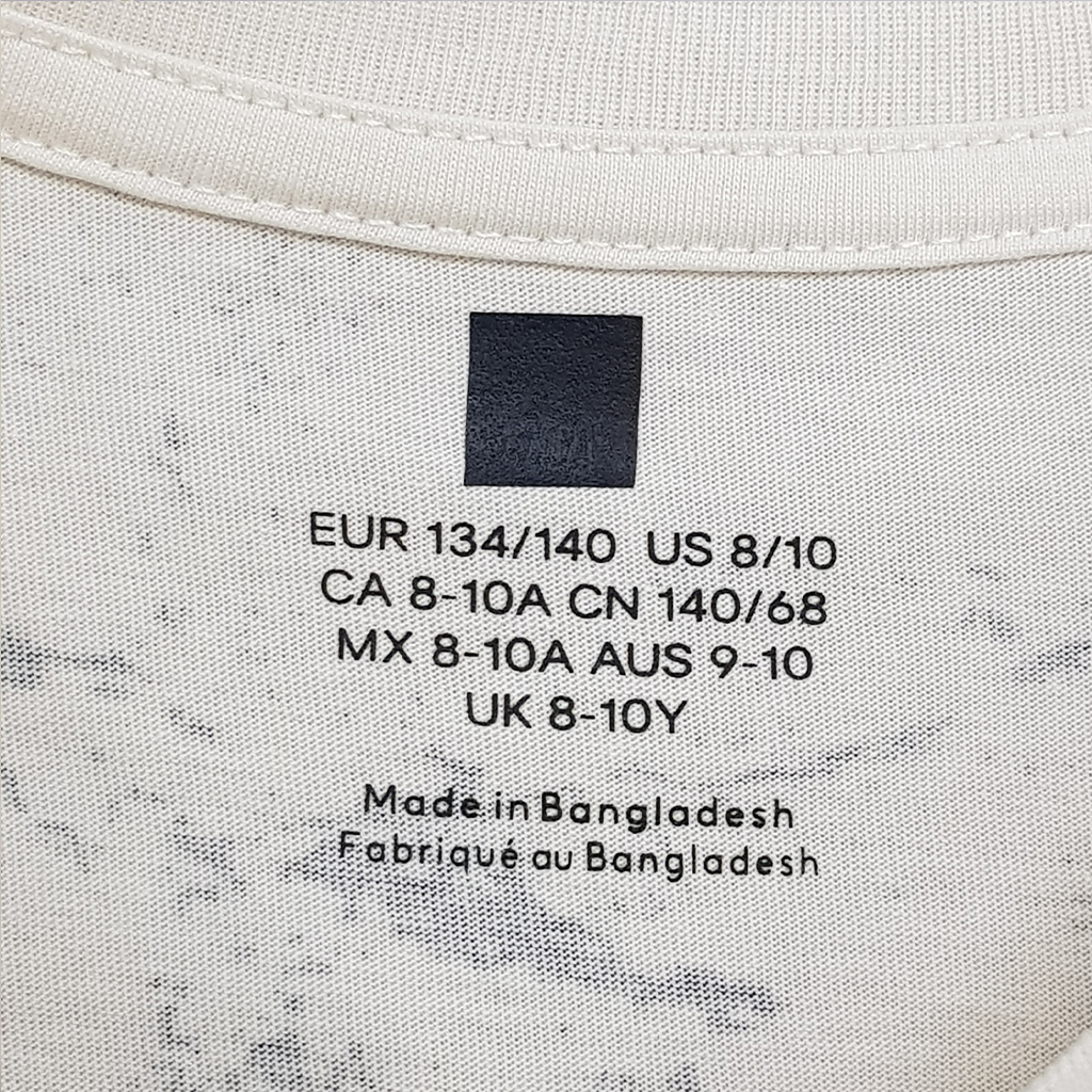 تی شرت پسرانه 30555 سایز 9 تا 15 سال مارک H&M