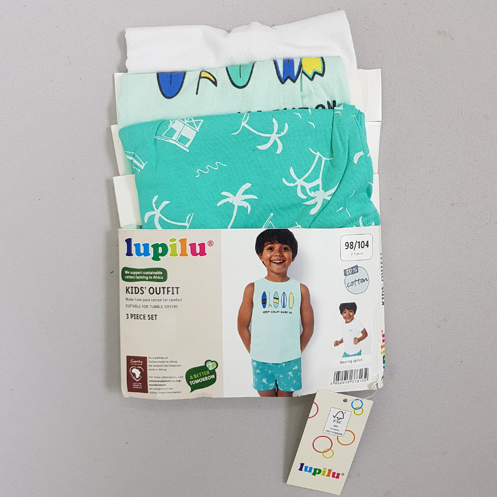 ست سه تکه پسرانه 30636 سایز 3 تا 8 سال مارک LUPILU