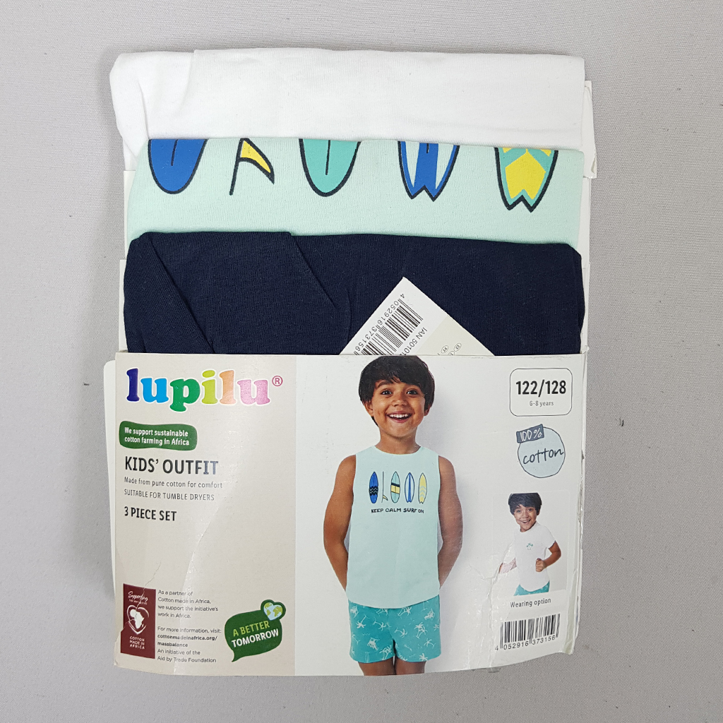 ست سه تکه پسرانه 30636 سایز 3 تا 8 سال مارک LUPILU