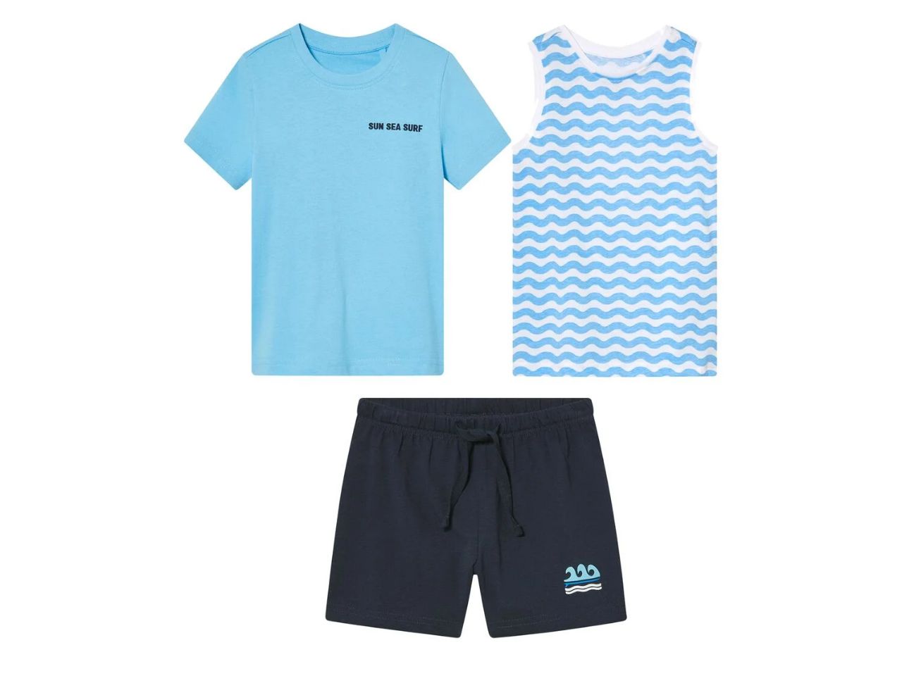 ست سه تکه پسرانه 30636 سایز 3 تا 8 سال مارک LUPILU